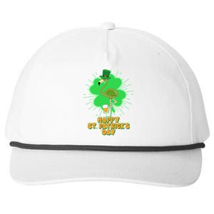 Cute St. Patrick's Day Flamingo With Beer Snapback Five-Panel Rope Hat