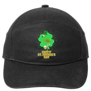 Cute St. Patrick's Day Flamingo With Beer 7-Panel Snapback Hat