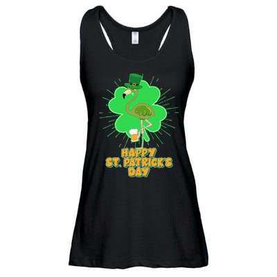 Cute St. Patrick's Day Flamingo With Beer Ladies Essential Flowy Tank