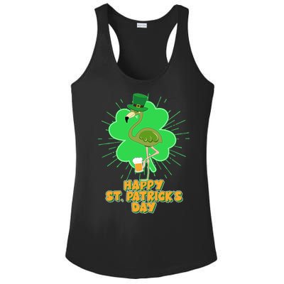 Cute St. Patrick's Day Flamingo With Beer Ladies PosiCharge Competitor Racerback Tank