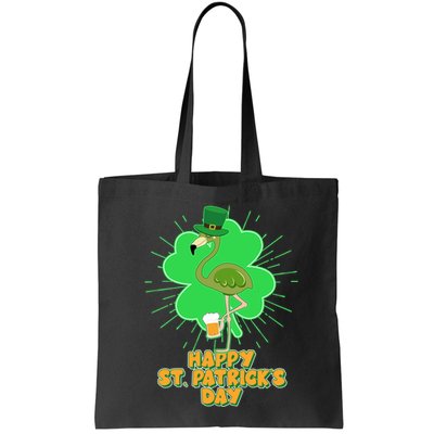 Cute St. Patrick's Day Flamingo With Beer Bag