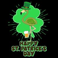 Cute St. Patrick's Day Flamingo With Beer 16oz Travel Tumbler
