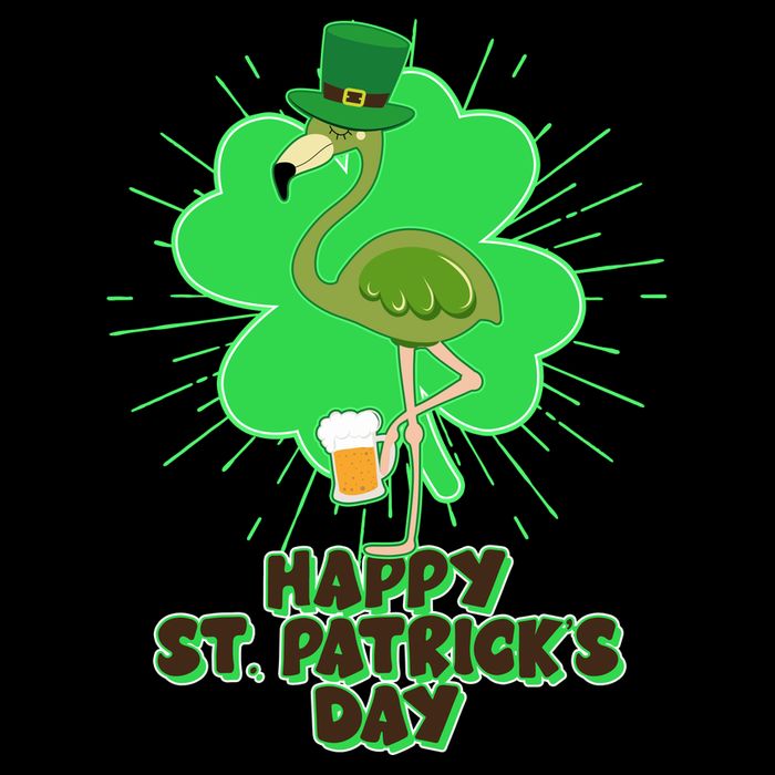 Cute St. Patrick's Day Flamingo With Beer 16oz Travel Tumbler