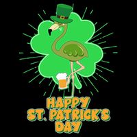 Cute St. Patrick's Day Flamingo With Beer Magnet