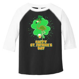 Cute St. Patrick's Day Flamingo With Beer Toddler Fine Jersey T-Shirt