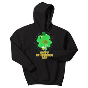 Cute St. Patrick's Day Flamingo With Beer Kids Hoodie