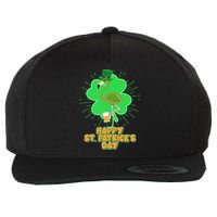 Cute St. Patrick's Day Flamingo With Beer Wool Snapback Cap