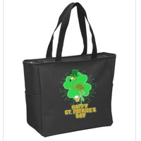 Cute St. Patrick's Day Flamingo With Beer Zip Tote Bag