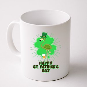 Cute St. Patrick's Day Flamingo With Beer Coffee Mug