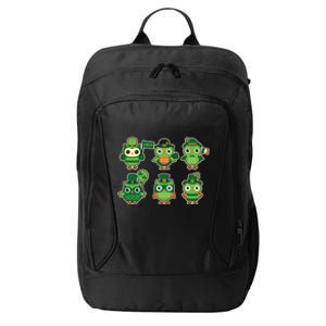 Cute St Patrick's Day Lucky Owls City Backpack