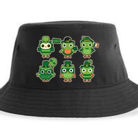 Cute St Patrick's Day Lucky Owls Sustainable Bucket Hat