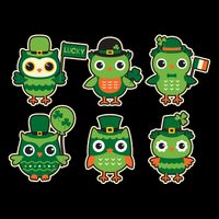 Cute St Patrick's Day Lucky Owls Sustainable Bucket Hat