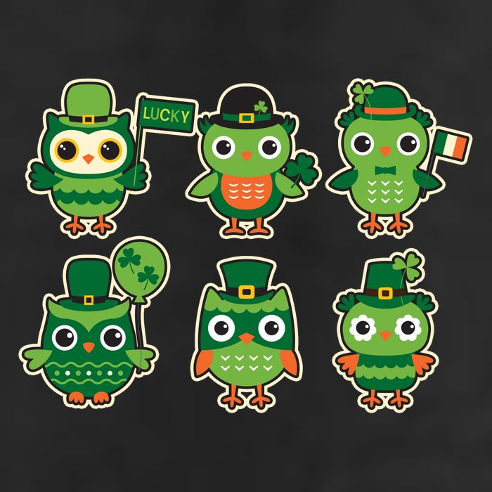 Cute St Patrick's Day Lucky Owls Adult Drive Performance Visor