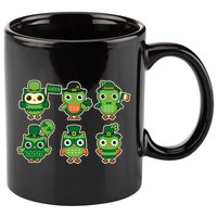Cute St Patrick's Day Lucky Owls 11oz C Handle Ceramic Mug
