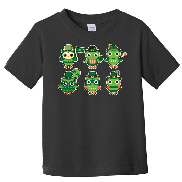 Cute St Patrick's Day Lucky Owls Toddler T-Shirt