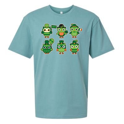 Cute St Patrick's Day Lucky Owls Sueded Cloud Jersey T-Shirt