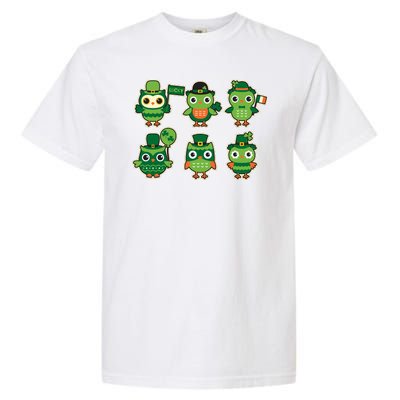 Cute St Patrick's Day Lucky Owls Garment-Dyed Heavyweight T-Shirt