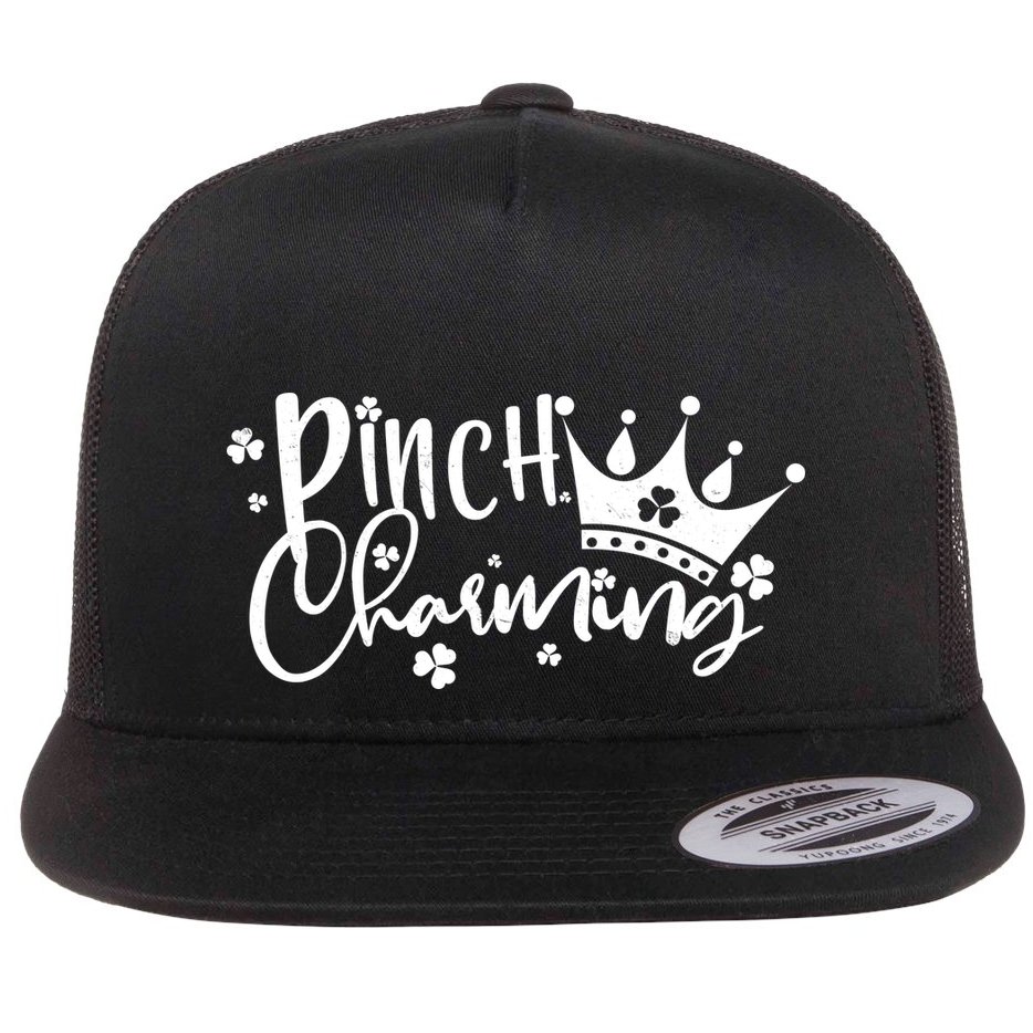 Cute St Patricks Day Pinch Charming Flat Bill Trucker Hat