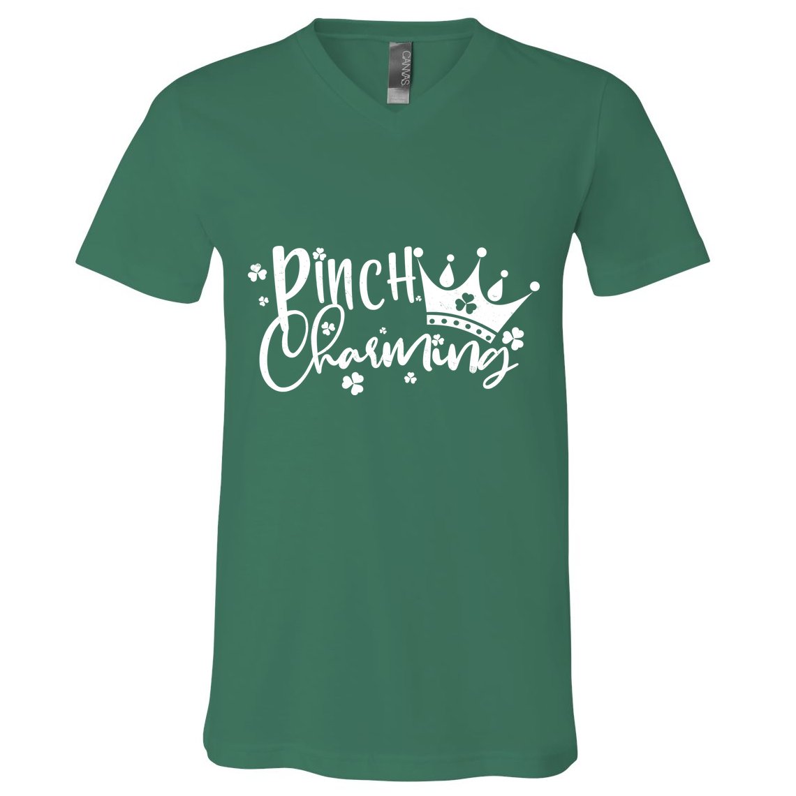 Cute St Patricks Day Pinch Charming V-Neck T-Shirt
