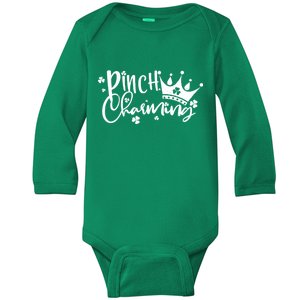 Cute St Patricks Day Pinch Charming Baby Long Sleeve Bodysuit