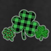 Cute St Patrick's Day Plaid Leopard Print Shamrocks Clovers Cool Comfort Performance Bucket Hat