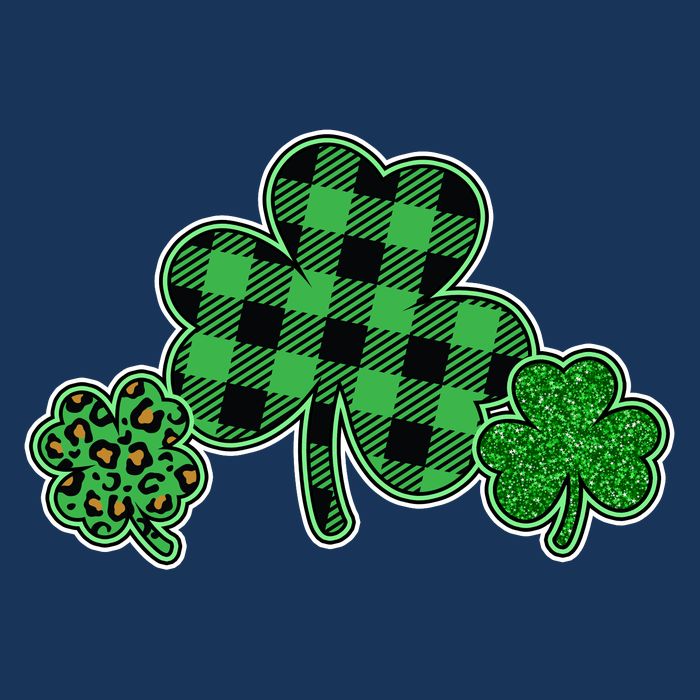 Cute St Patrick's Day Plaid Leopard Print Shamrocks Clovers Infant Baby Jersey Bodysuit