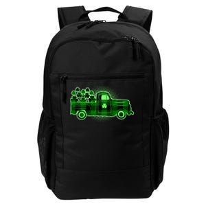 Cute St Patrick's Day Plaid Pick Up Truck Full Of Shamrocks Clovers Daily Commute Backpack