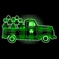 Cute St Patrick's Day Plaid Pick Up Truck Full Of Shamrocks Clovers 16 in Basic Backpack