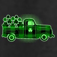 Cute St Patrick's Day Plaid Pick Up Truck Full Of Shamrocks Clovers 25L Jumbo Tote