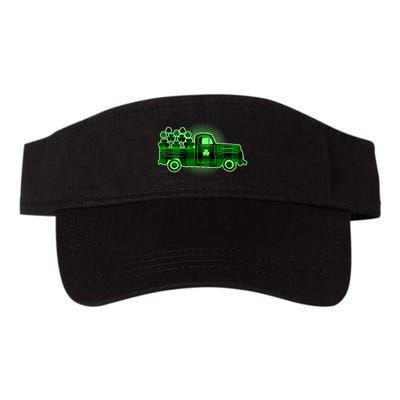 Cute St Patrick's Day Plaid Pick Up Truck Full Of Shamrocks Clovers Visor