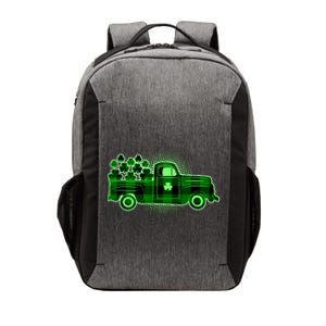 Cute St Patrick's Day Plaid Pick Up Truck Full Of Shamrocks Clovers Vector Backpack