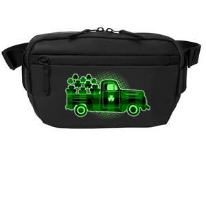 Cute St Patrick's Day Plaid Pick Up Truck Full Of Shamrocks Clovers Crossbody Pack