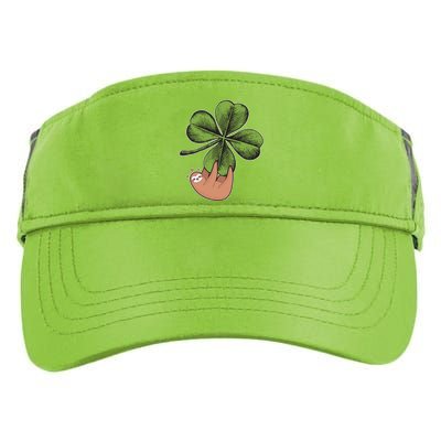 Cute St Patrick's Day Shamrock Sloth Adult Drive Performance Visor