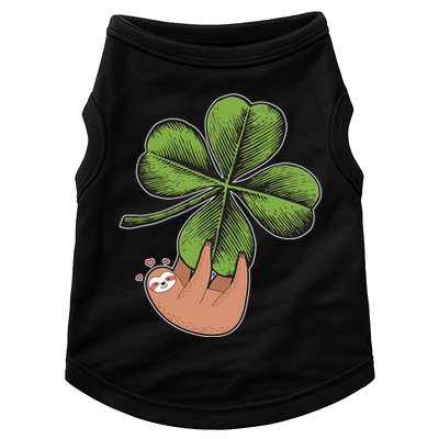 Cute St Patrick's Day Shamrock Sloth Doggie Tank