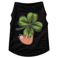 Cute St Patrick's Day Shamrock Sloth Doggie Tank