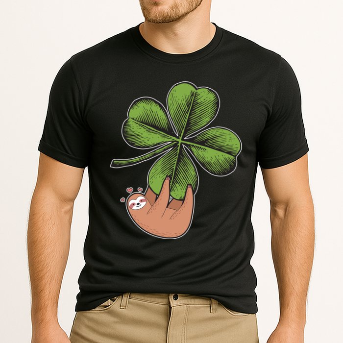 Cute St Patrick's Day Shamrock Sloth Performance Shirt