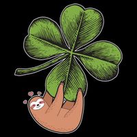 Cute St Patrick's Day Shamrock Sloth Performance Shirt