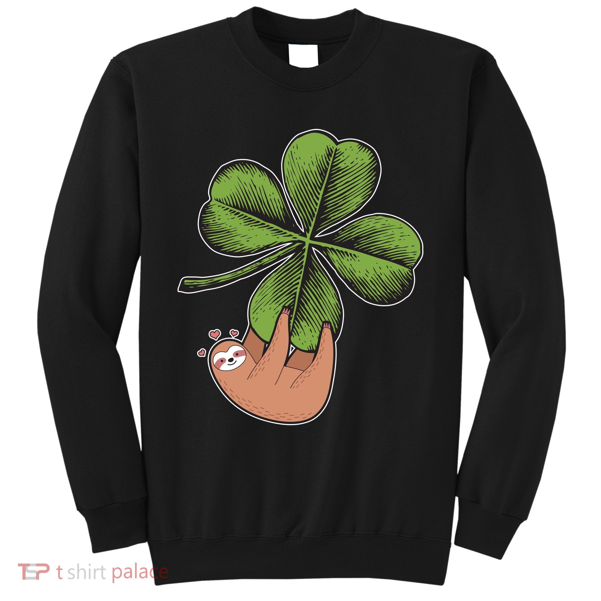 Cute St Patrick's Day Shamrock Sloth Sweatshirt