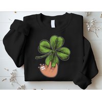 Cute St Patrick's Day Shamrock Sloth Sweatshirt