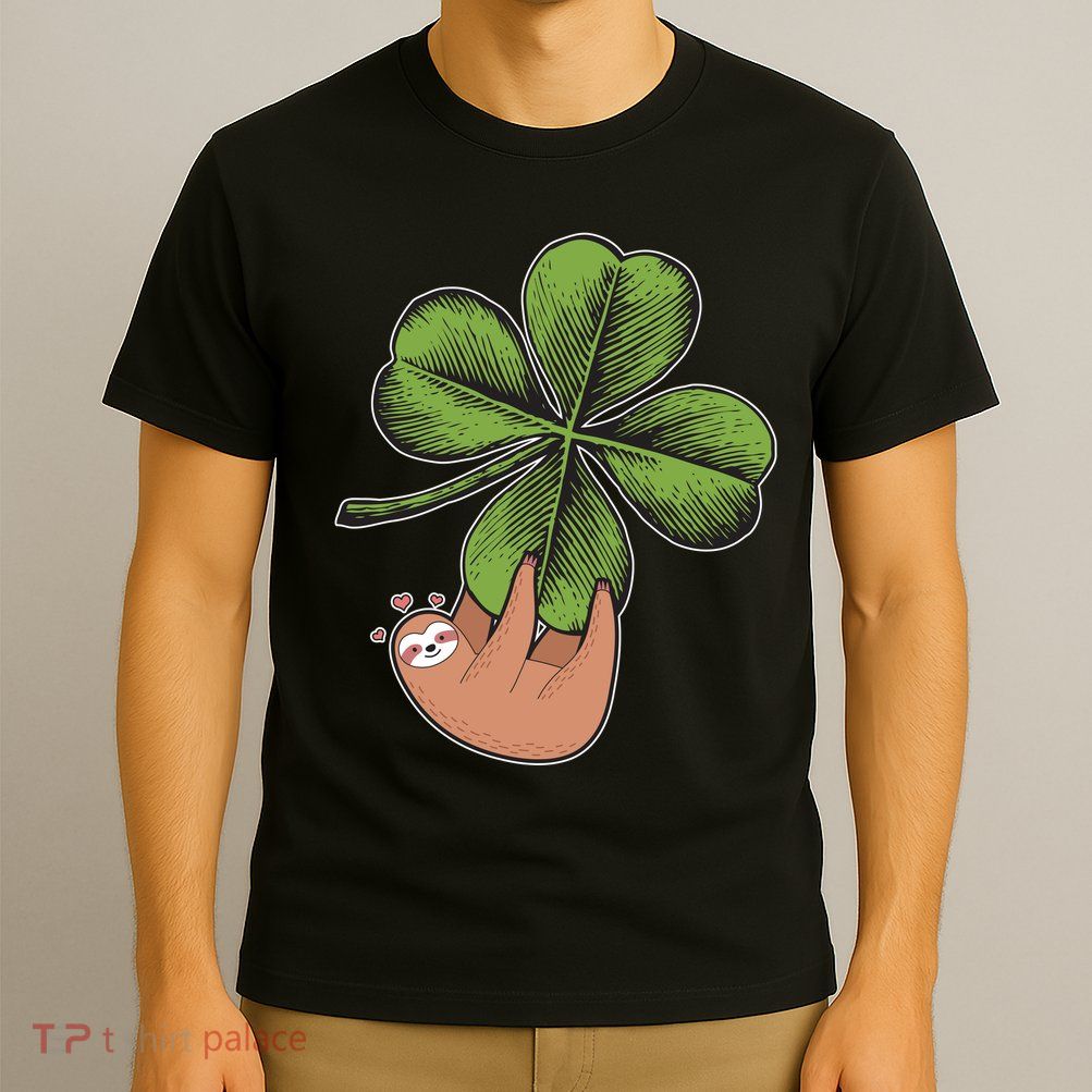 Cute St Patrick's Day Shamrock Sloth T-Shirt