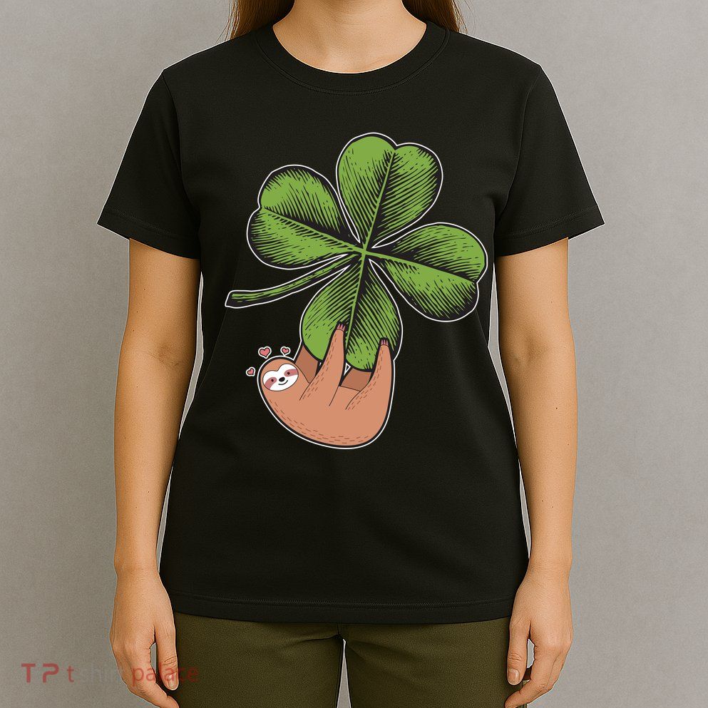 Cute St Patrick's Day Shamrock Sloth T-Shirt