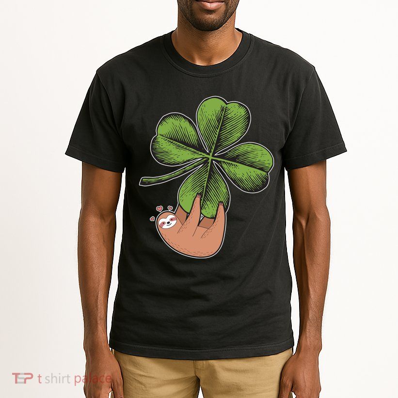 Cute St Patrick's Day Shamrock Sloth Tall T-Shirt