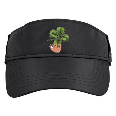 Cute St Patrick's Day Shamrock Sloth Adult Drive Performance Visor