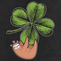 Cute St Patrick's Day Shamrock Sloth Beanie