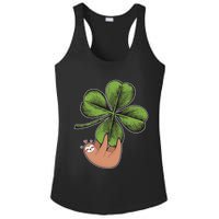 Cute St Patrick's Day Shamrock Sloth Ladies PosiCharge Competitor Racerback Tank
