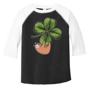 Cute St Patrick's Day Shamrock Sloth Toddler Fine Jersey T-Shirt