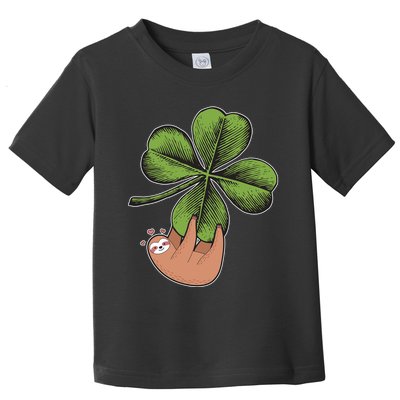 Cute St Patrick's Day Shamrock Sloth Toddler T-Shirt