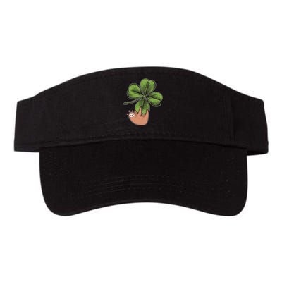 Cute St Patrick's Day Shamrock Sloth Valucap Bio-Washed Visor