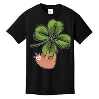 Cute St Patrick's Day Shamrock Sloth Kids T-Shirt