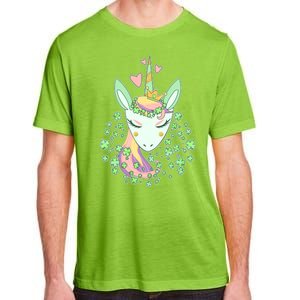 Cute St Patrick's Day Unicorn Shamrocks Clovers Adult ChromaSoft Performance T-Shirt